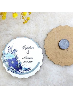 Hayaller Dükkanı 30 Adet Ahşap Nikah Buzdolabı Magnet 02