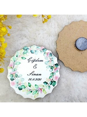 Hayaller Dükkanı 30 Adet Ahşap Nikah Buzdolabı Magnet 10