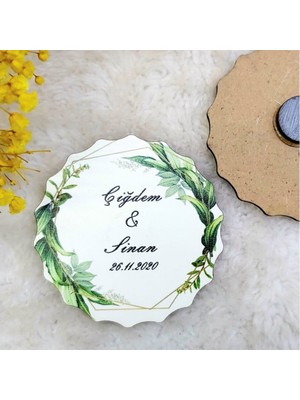 Hayaller Dükkanı 30 Adet Ahşap Nikah Buzdolabı Magnet Lik 6