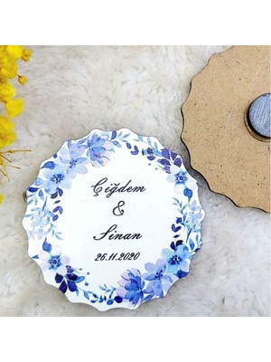 Hayaller Dükkanı 30 Adet Ahşap Nikah Buzdolabı Magnet Lik 7