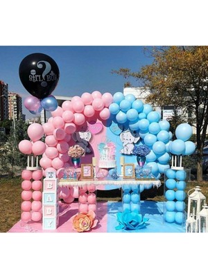 Best Parti 70 Adet Cinsiyet Belirleme Balonları Toplam 70 Adet Balon + 5 mt Balon Zinciri