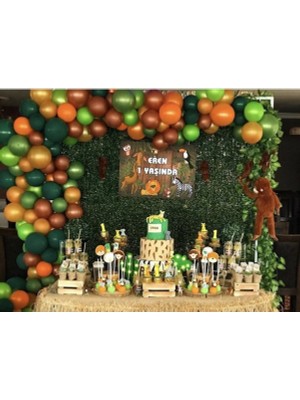 Best Parti Safari Konsept Balon ve Balon Zinciri 70 Adet + 5 mt Balon Zinciri