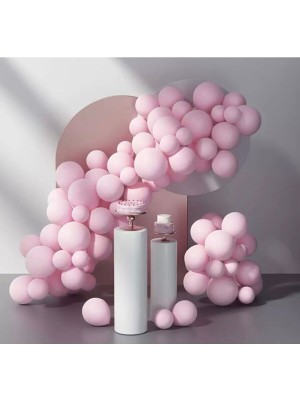 Best Parti Makaron Pastel Renk Pembe 50 Adet Balon ve Balon Zinciri
