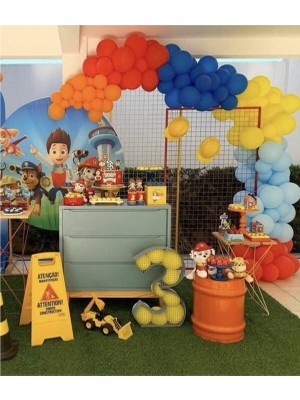 Best Parti Pastel Balon Zinciri Renkli Balonlar 100 Adet + 5 mt Balon Zinciri