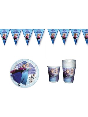 Best Parti Elsa Frozen Tabak Bardak Bayrak Seti 8 Adet