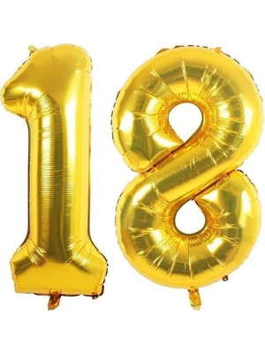 Best Parti 18.yaş Folyo Balon Seti Altın 100 cm