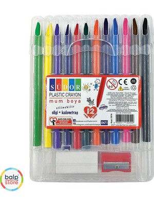 Südor Plastik Crayon (Pastel Boya) 12 Li Renkli Kalemler ile Eğlenceli Sanat Deneyimi