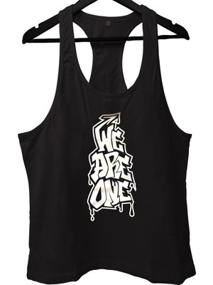 Top Glory Weareone2 Fitness Gym Tank Top Siyah Sporcu Atleti Nefes Alabilir Kumaş Konforlu