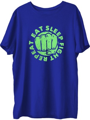 Top Glory Eatsleep  Baskılı Penye Boks  Sporcu T-Shirt