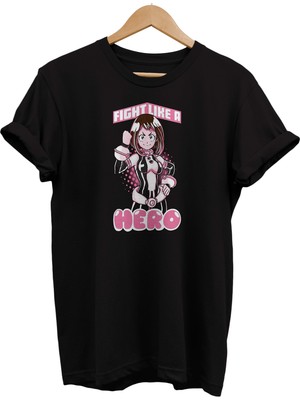 Remonz Fight Like A Hero Baskılı %100 Pamuk Oversize T-Shirt Büyük Beden Tişört