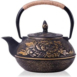 900 Ml Dökme Demir Çaydanlık Seti Japon Çay Potu Kettle Emaye Kung Fu Demlikler Süzgeç Net Filtresi İle Metal | Çaydanlıklar (Şakayık) (Yurt Dışından)
