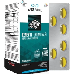 Zade Vital Hemp Seed Oil 30 Yumuşak Kapsül