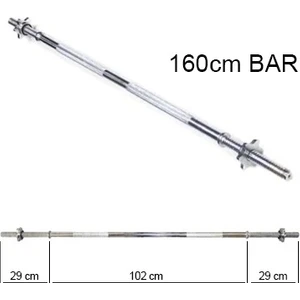 160 cm Krom Uzun Bar (Ağırlık - Halter - Dambıl Barı)