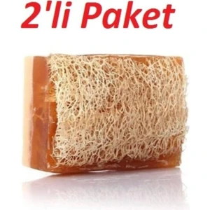 %100 El Yapımı Doğal Kabak Lifli Ballı Eşek Sütü Sabunu 2'li Paket 120 Gr.x 2 Adet