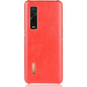 Xphone Store Oppo Find X2 Pro Için Litchi Pattern Pc+Pu Kılıf Kırmızı (Yurt Dışından)