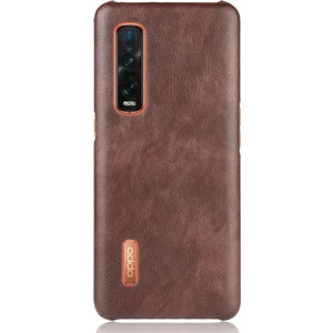 Xphone Store Oppo Find X2 Pro Için Litchi Pattern Pc+Pu Kılıf Kahverengi (Yurt Dışından)