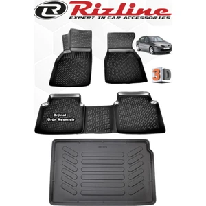 Renault Megane 2 Hb 2004-2010 3D Paspas+Bagaj Havuzu Seti