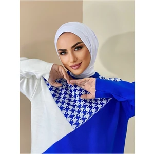 Moda Mevsimi Çıt Çıt Hazır Eşarp Çıtçıtlı Hijab Hazır Eşarp Beyaz
