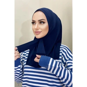 Moda Mevsimi Çıt Çıt Hazır Eşarp Çıtçıtlı Hijab Hazır Eşarp Lacivert