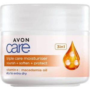 Care Macadamia Yağı ve E Vitamini Içeren Çok Kuru Ciltler Için 3'ü 1 Arada Yüz Kremi 100 Ml.