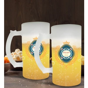 Kişiye Özel Isimli 2’li Buzlu Cam Bira Bardağı 50CL-109