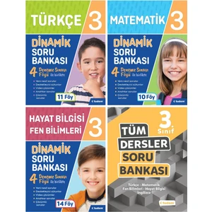 Tudem Yayınları 3. Sınıf 4'lü Set (Dinamik Serisi + Tüm Dersler Soru B.)