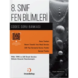 İnce Detay Yayınları 8. Sınıf Fen Bilimleri Codec Soru Bankası (Ciltli)