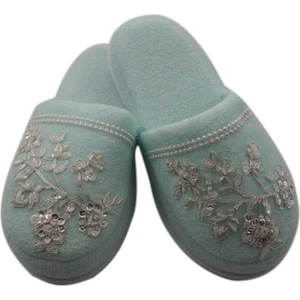 Bride Pamuk Güpürlü Açık MAvi Havlu Terlik 38-40 numara - 268