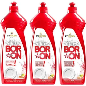 Eti Maden Boron Elde Yıkama Bulaşık Temizlik Ürünü 650 ml x 3 Adet