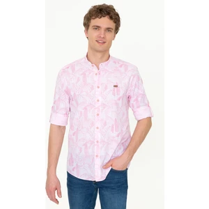 U.S. Polo Assn. Erkek Pudra Desenli Gömlek 50246323-VR042