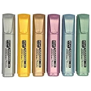  Kraf Metalik 6 Renk Fosforlu Kalem Kategori Fosforlu Kalemler