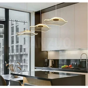 Fico Home Üçlü Sıralı Sarkıt LED Avize Jellyfish Gold Sarı Ledli Avize