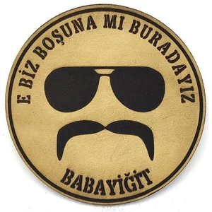 Seyhan Askeri Malzeme  E Biz Boşuna Mı Buradayız Babayiğit Deri Peç- Arma - Patch