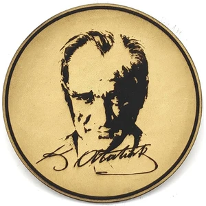 Seyhan Askeri Malzeme  Atatürk Deri Peç - Arma - Askeri Patch