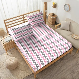 Snr Home Collection 120 x 200 Pembe Zikzaklı Lastikli Çarşaf Takımı