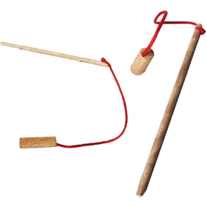Woodylife Eğitici Ahşap Mıknatıslı Balık Oltası Çocuk Oyuncak Montessori 2 Adet