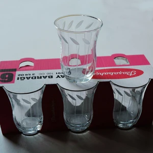 42191 Kesme Dekor Çay Bardaği 12 Ade
