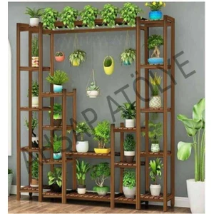 DLN Wooden Design Ahşap Kitaplık Standı Ahşap Saksılık Standı Ahşap Çiçeklik Standı No9