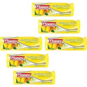 Çöp Torbası Büzgülü Limon Kokulu Orta Boy 10'lu (55*60CM) (6paket)