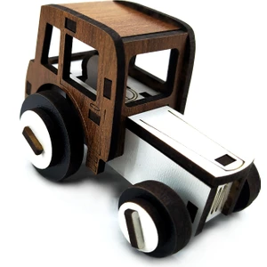 Mini Traktör Ahşap Oyuncak Araba