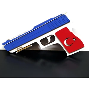 Lastik Atan Tabanca Ahşap Eğitici Oyuncak