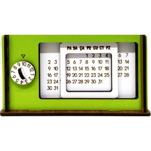 Takvimli Kalemlik Takı ve Aksesuar Masaüstü Organizer Ahşap Hediyelik