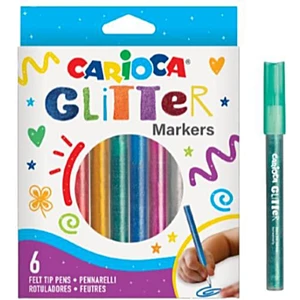 Carioca Glitter Marker 6'lı Simli Kalem 42190