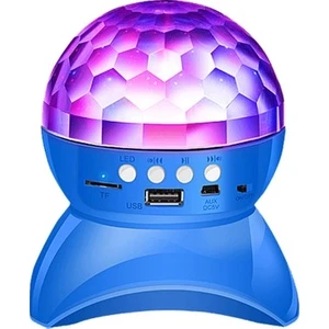 LED Işıklı Disko Topu Şarjlı Bluetooth Hoparlör Tavan Işık Yansıtma