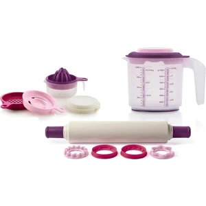Mutfak Yardımcıları 3'lü Set Mor (Merdane ve Kurabiye Kalıpları+Karıştırsakla+Mutfak Incisi)