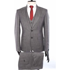 Jan Carlucci Slimfit Yelekli Drop 6 Takım-Gri