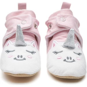 First Step Unicorn Kaydırmaz Tabanlı Pamuk Astarlı Çıtçıtlı Panduf