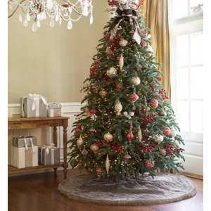 Sevara Dekor Peluş Yılbaşı Ağacı Örtüsü Gri100X100CM