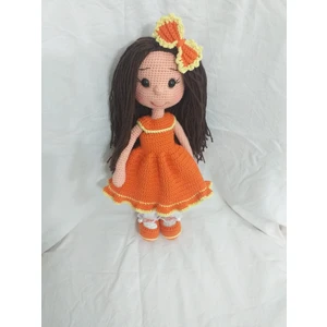 Turuncu İlknur Organik Örgü Oyuncak