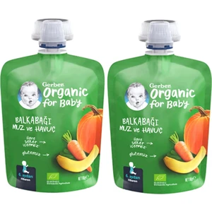 Organik Muzlu ve Havuçlu Balkabağı Püresi 90G x 2 Adet
